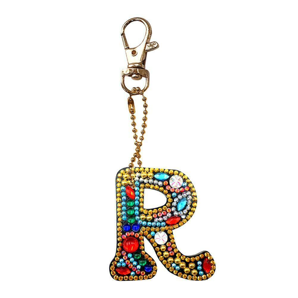 KeyChains DIY Key Chain Diamond Painting Letters Women Bag Keyring Pendant Gi @