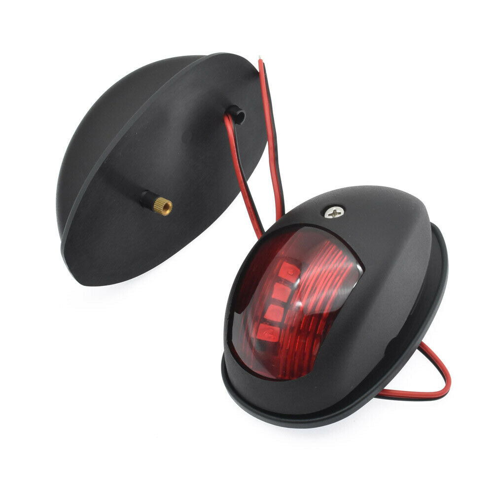 2Pcs 10V-30V Universal ABS LED Navigation Light Lamp For Truck Trail Van Black