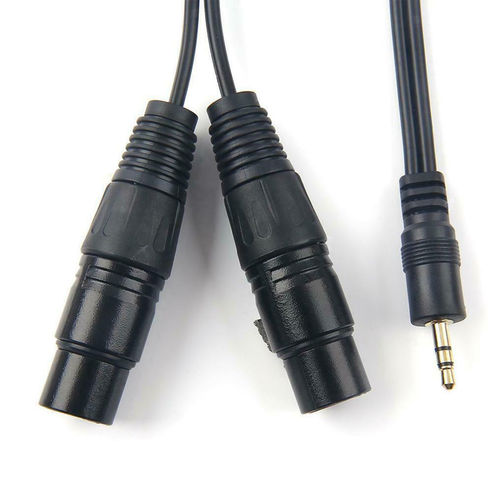 3.5 Mm (1/8Inch) Mini Jack Stereo TRS To Dual XLR Splitter Adapter Cable