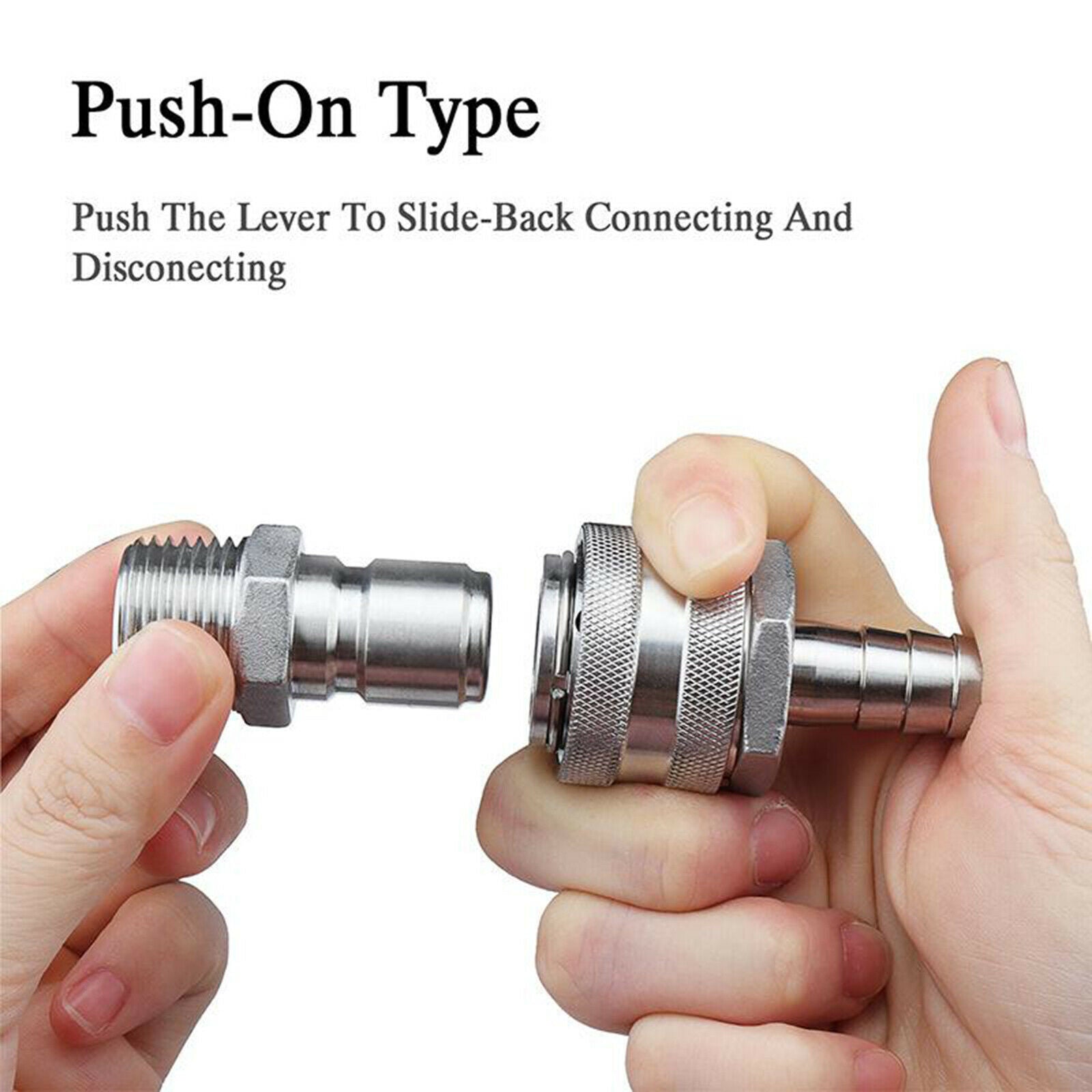 1/2'' MPT Male Barb Female Beer Quick Disconnect Connect Set Homebrewing