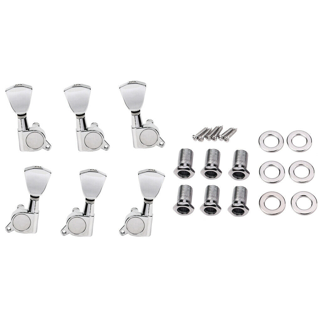 6 Pieces 3R 3L Guitar Tuning Pegs Machine Heads for Acoustic Electric Guitar
