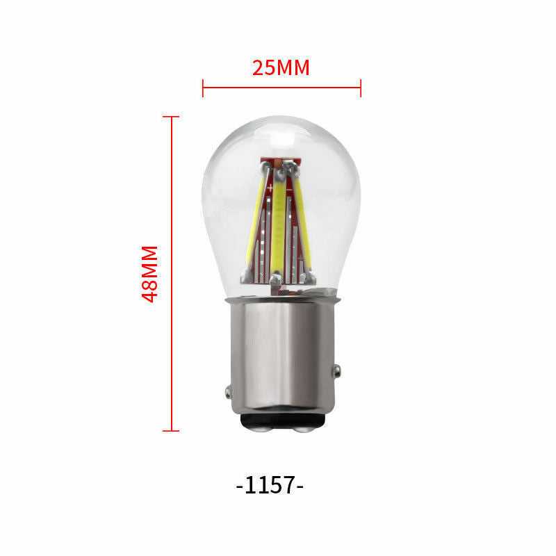 4 LED 1157 BAY15D 21/5W Car Reverse Backup Tail Stop Brake Light Bulb White 12V
