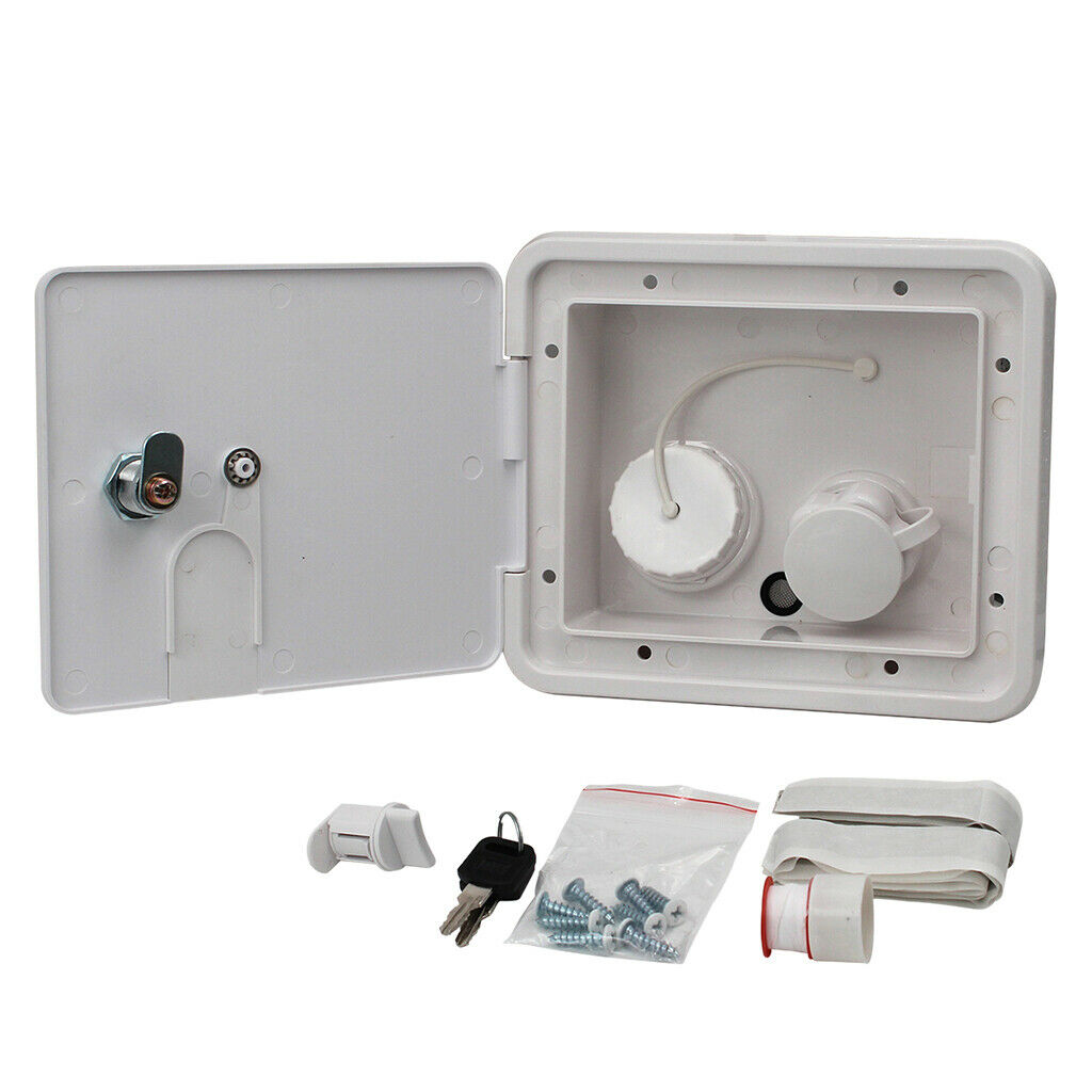 White   Gravity   City   Water   Inlet   Fill   Dish   Hatch   Lock   RV   # 2