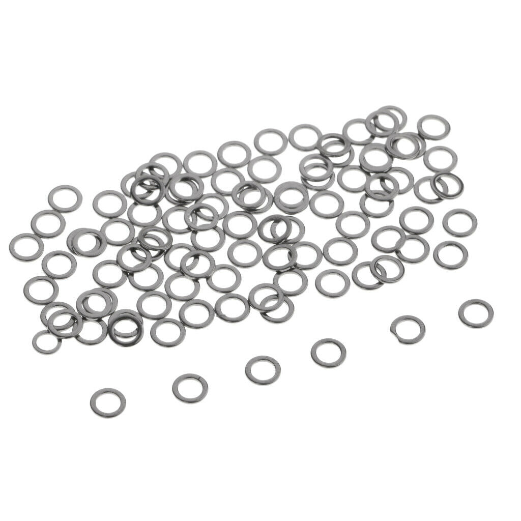 100pcs Stainless Steel Fishing Rig Rings Terminal Tackle Round Rings 3.7mm