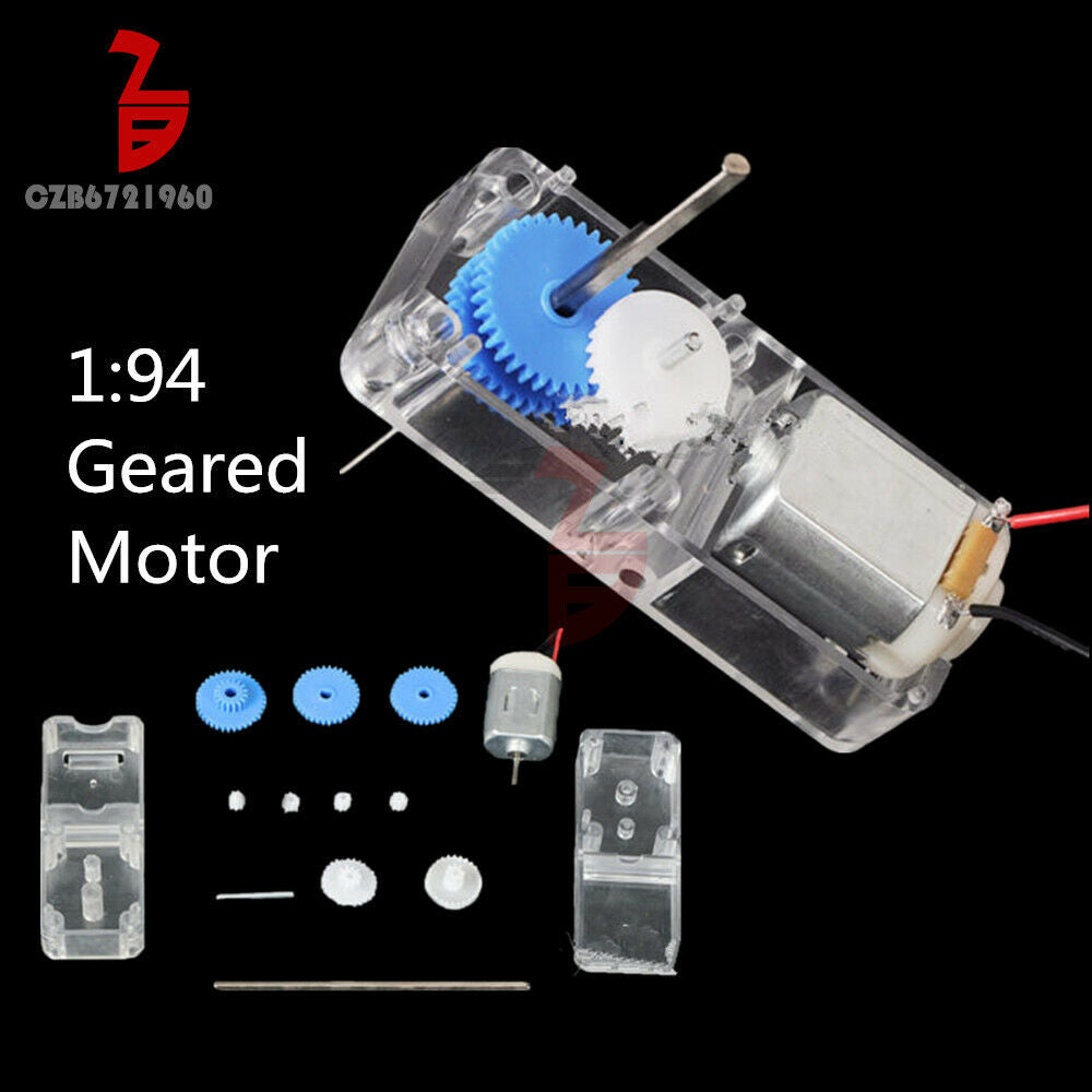 1:94 Mini Biaxial Gear Motor w/ Plastic Shell Box For DIY RC Car Robot Boat