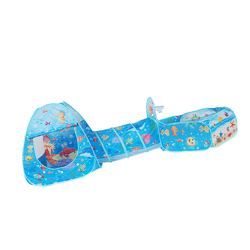 3 In 1 Playpen Play Tent Kids Baby Tunnel Ball Pit Playhouse Castle Toys