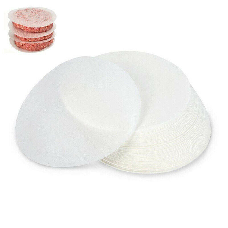 500Pcs Hamburger Discs Wax Papers Non Stick BBQ Paper Beef Burger Discs 4.5" HN