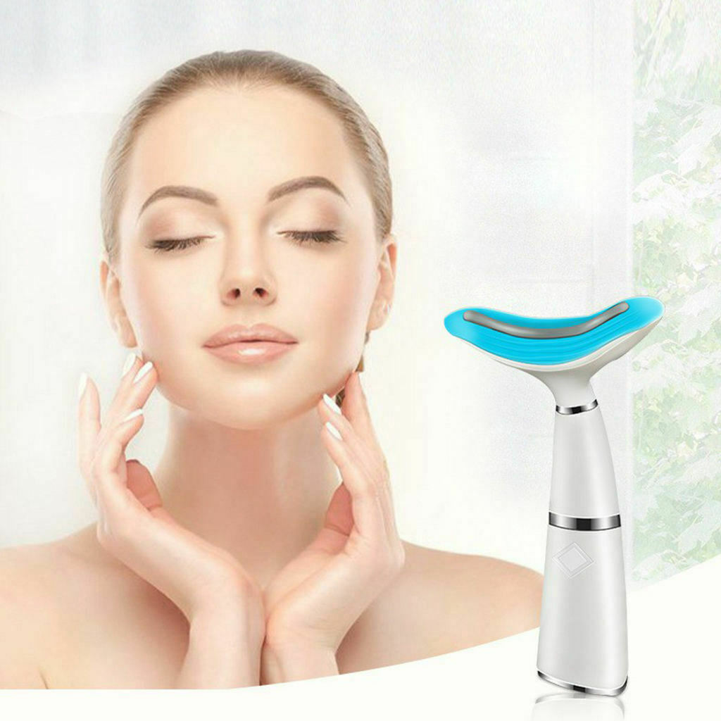 Neck Massager Tightening Photon Photon Vibration Device. LED for Skin Care