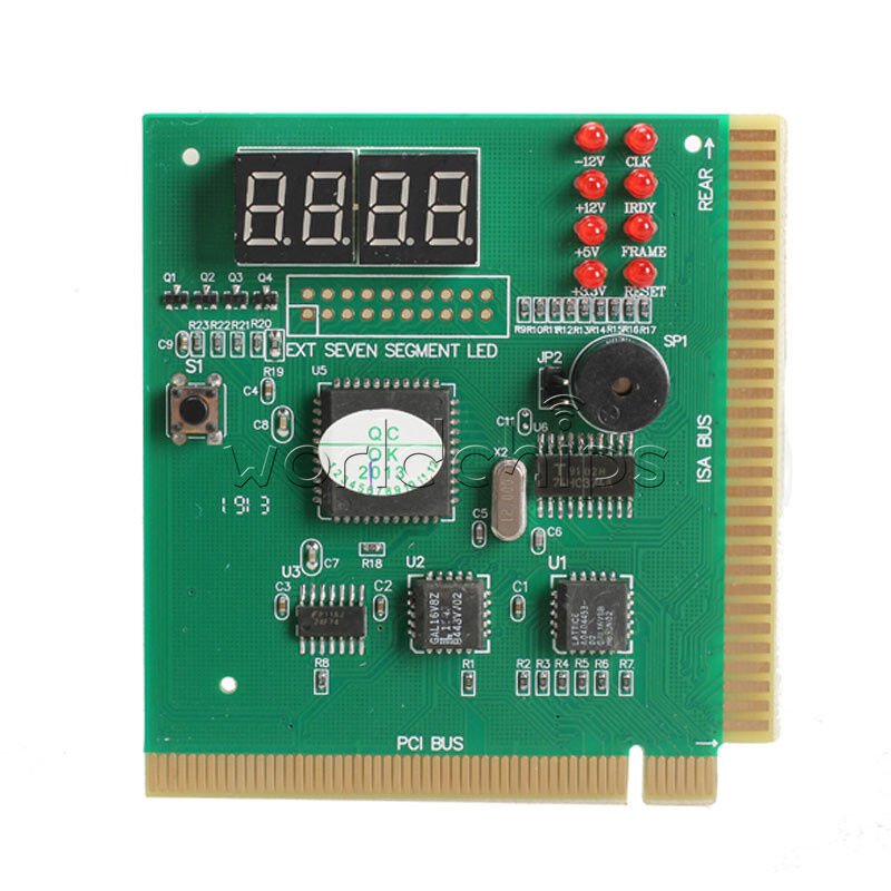 4-Digit Card PC Analyzer Diagnostic Motherboard POST Tester Computer PC PCI ISA