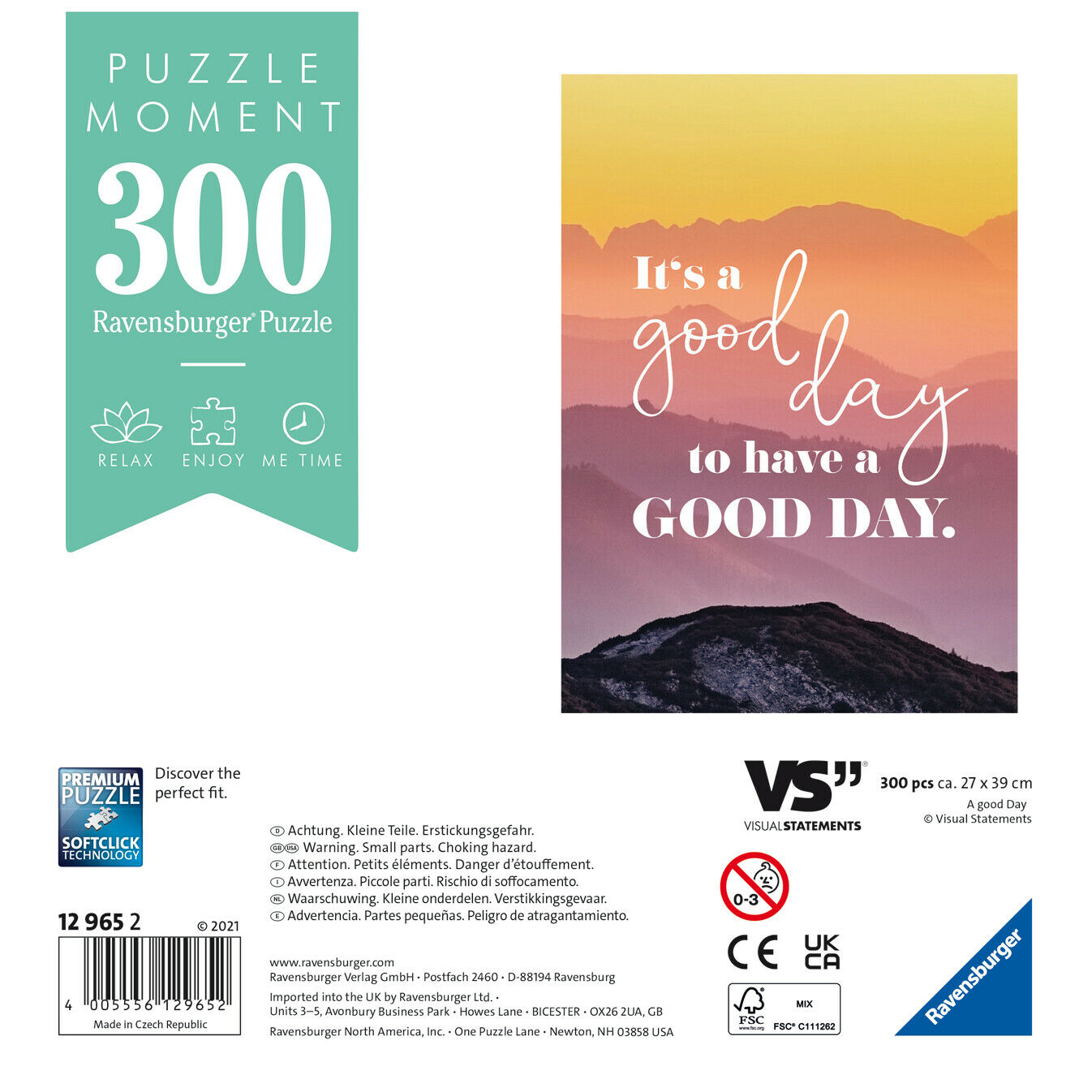 12965 Ravensburger A Good Day Jigsaw Puzzle includes 300 Pieces Age 14 Years+