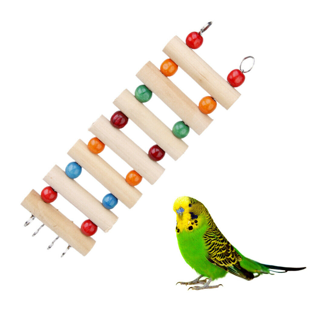 Flexible Wooden Mouse Rat Hamster Ladder Bridge Gerbil Parrot Bird Toys 16cm