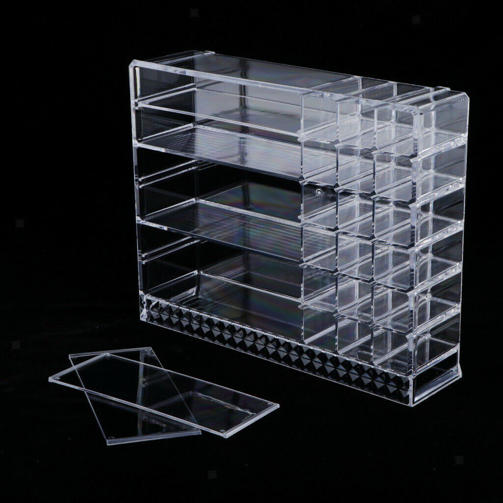 Cosmetic Organizer Acrylic Makeup Box Shelf Display Eyeshadow Palette Holder