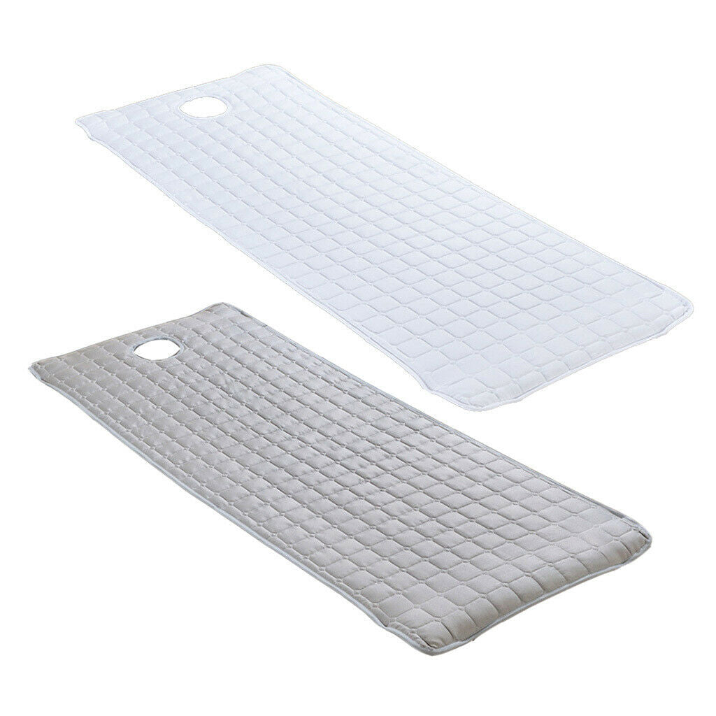 2x massage table cover slip sheet gray + white for spa salon, 180 x 60cm