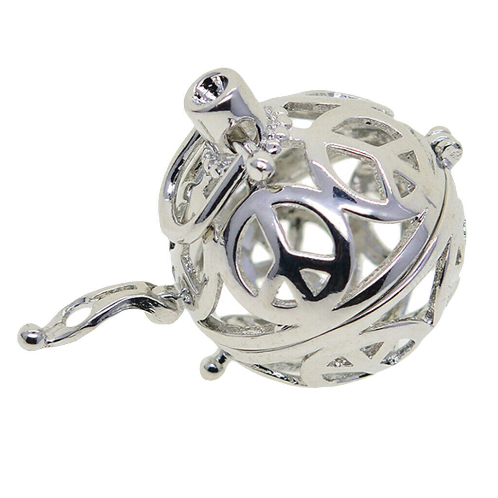 Beads Cage Charms Locket Pendant Settings for DIY Necklace Peace