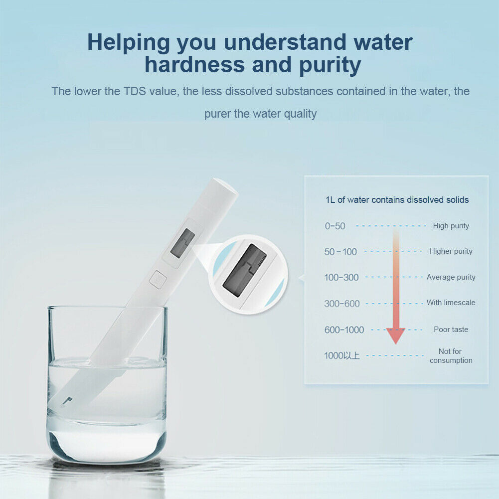 Digital Pen Water Quality TDS Meter Tester 0-9990 ppm Water Purity Monitor @