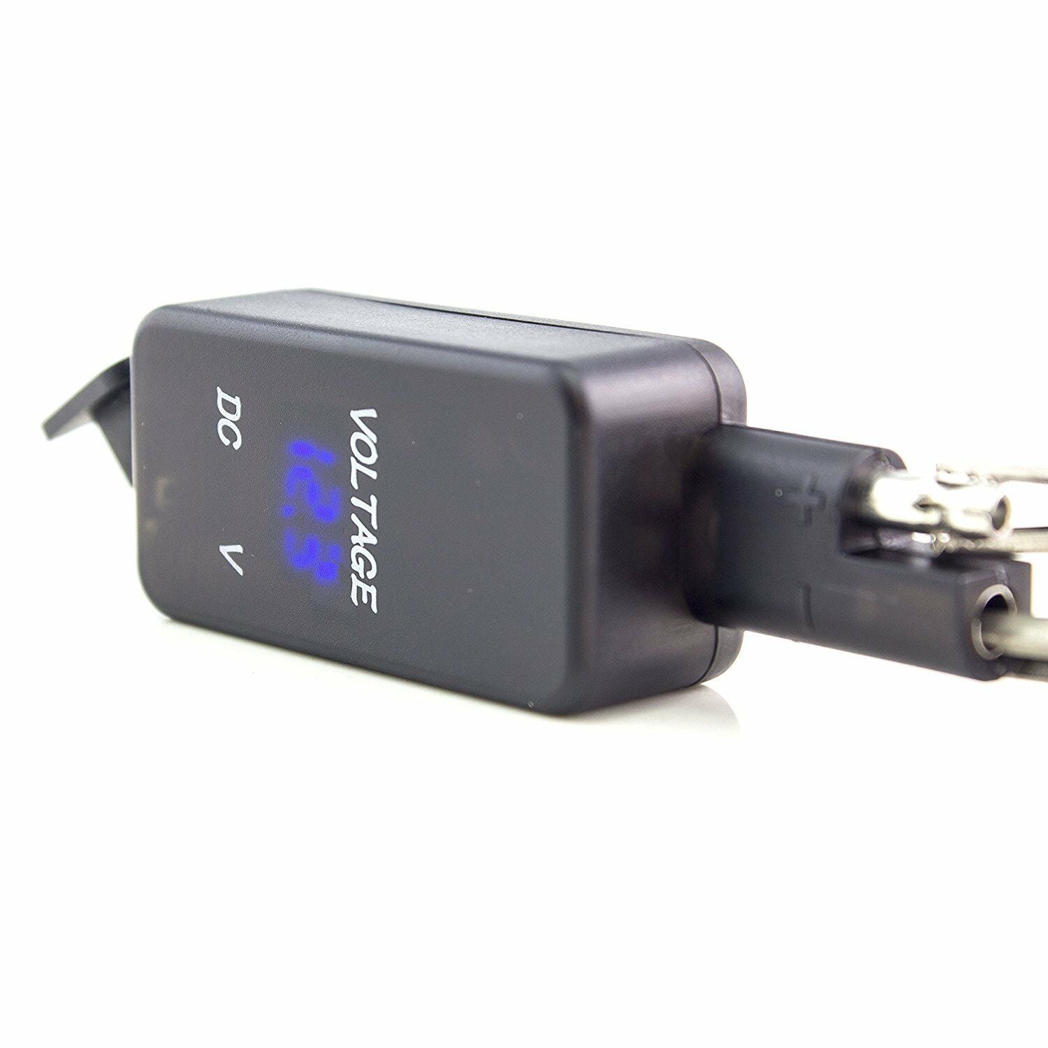 12 Motorcycle Handlebar Blue LED Dual USB Charger Voltmeter Plug Socket