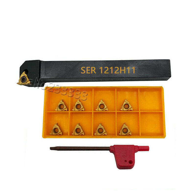 SER1212H11 1/2" Lathe Threading Tool ExternalThreading Holder + 11ER AG60 insert