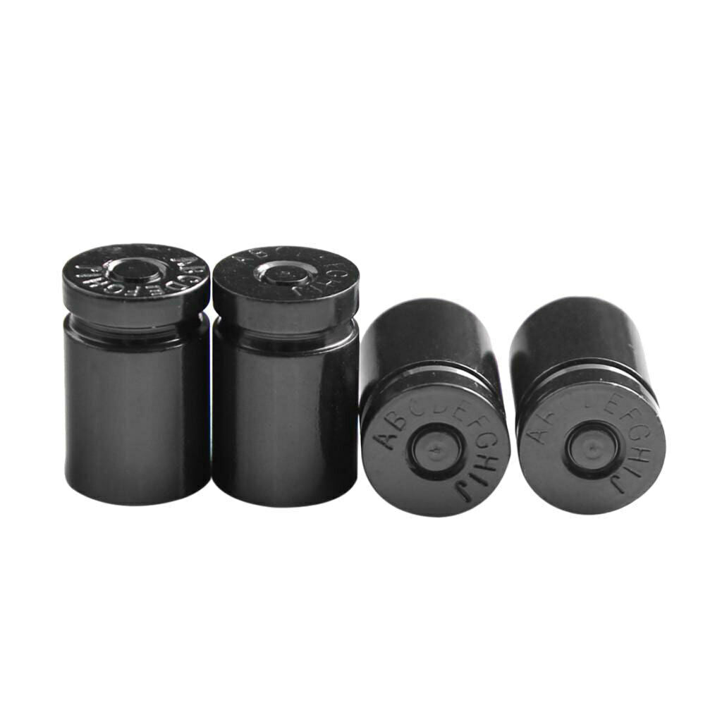 Pack of 4 Aluminum Alloy Car Truck Bicycle Tire Stem Valve Caps Dust Covers