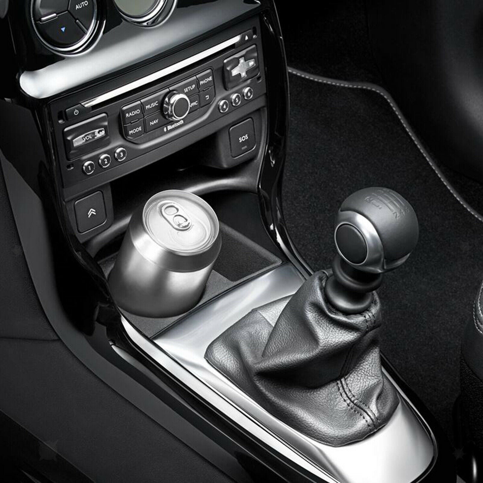 Multifunctional 9425E4 Cup Holder Tray Ashtray Fit for Citroen DS3 Insert Black