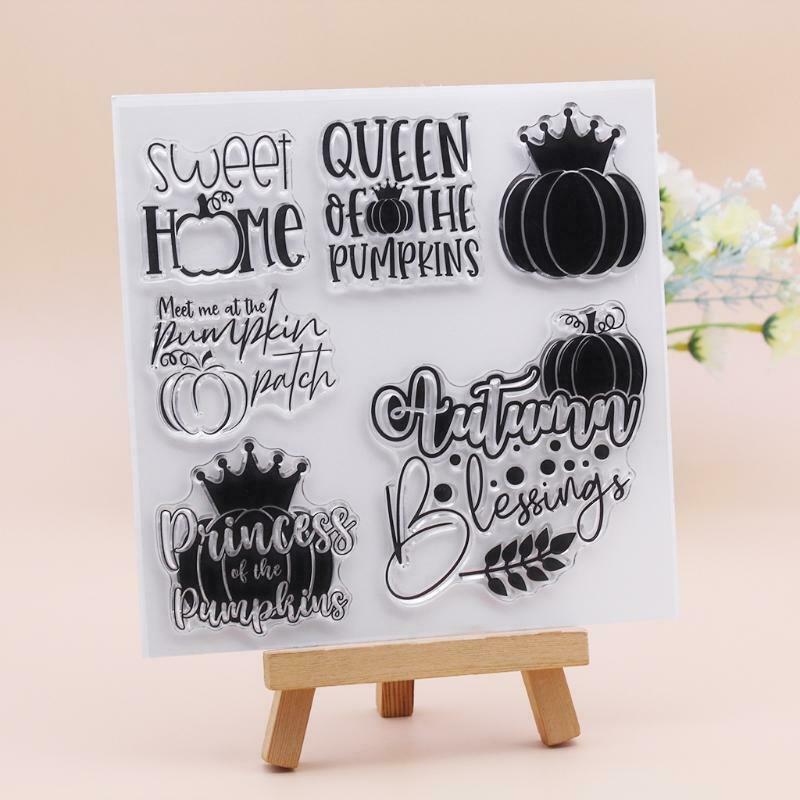 Autumn Pumpkin Silicone Clear Seal Stamp DIY Scrapbooking Embossing Photo Album