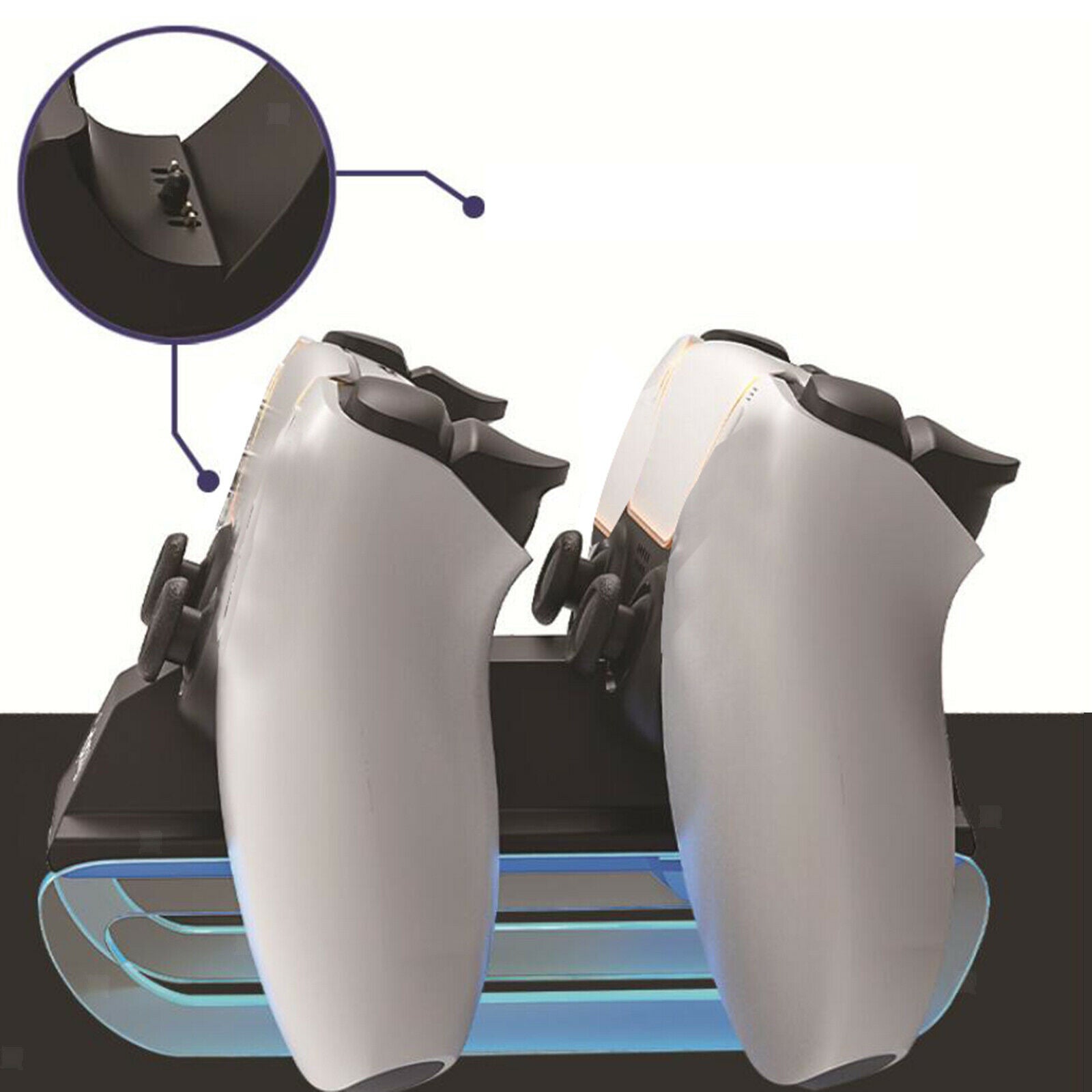 Charger Stand Dual Charging with LED Indicator for PS5 Controller Charger