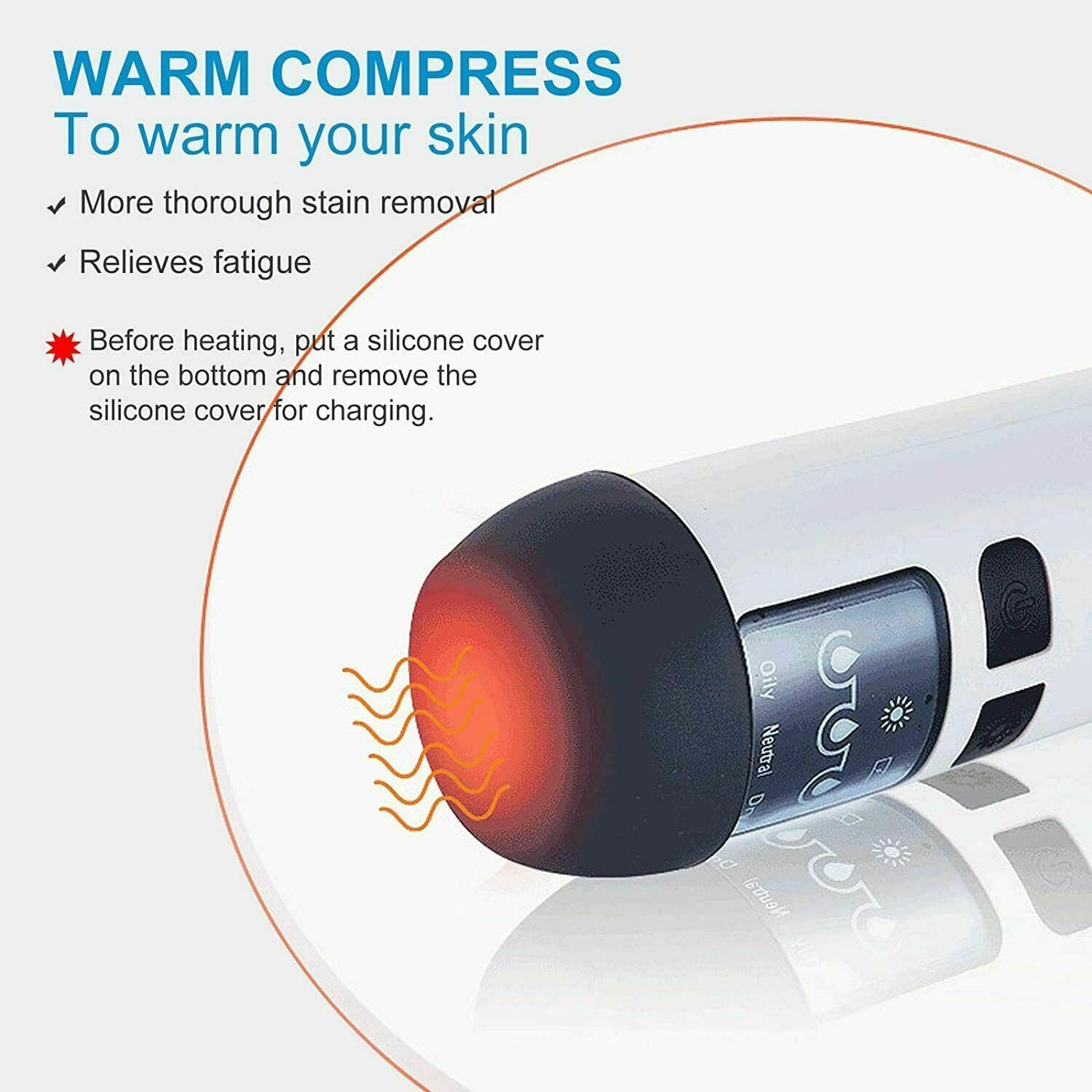 Electric Heating Blackhead Vacuum Pore Cleaner Acne Pimple Remover Suction Tool