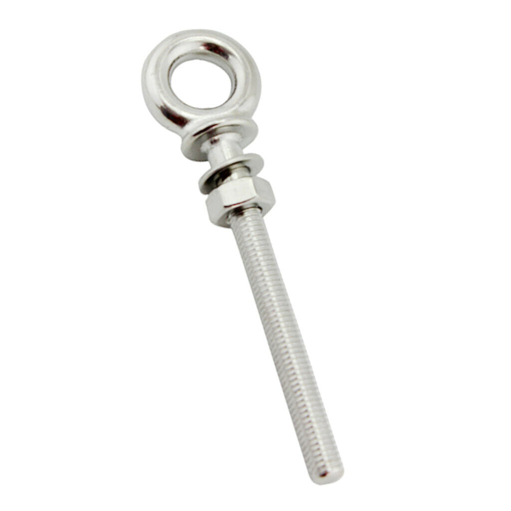M8 * 80mm Long Shank Eye  With Nut And Washer