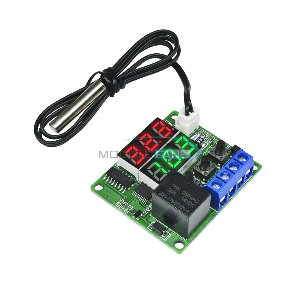 DC 12V Relay Dual LED Digital Thermostat Temperature Control Switch Sensor
