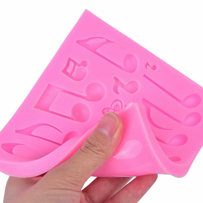 Pastry Baking Tools Music Notes Shaped Silicone Fondant Cake Molds Bakwar.l8