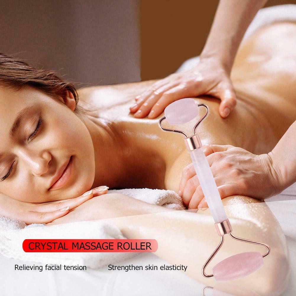 Jade Face Roller Gua Sha Scraping Device Body Massager Skin Beauty Care @