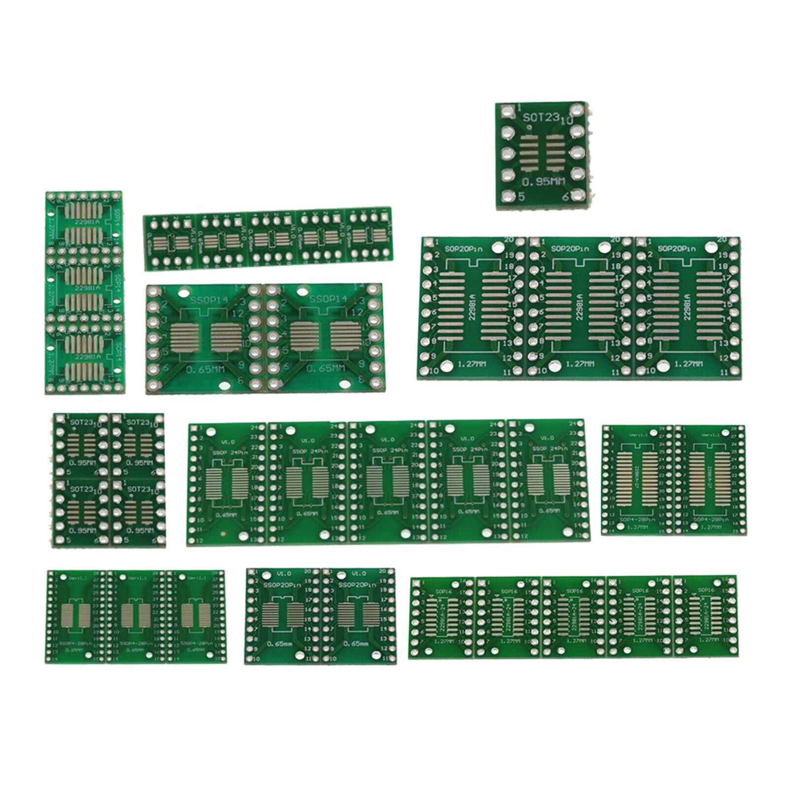 35pcs   TSSOP SOT23 SMT DIP Adapter PCB Experiment Convertor IC Board DIY