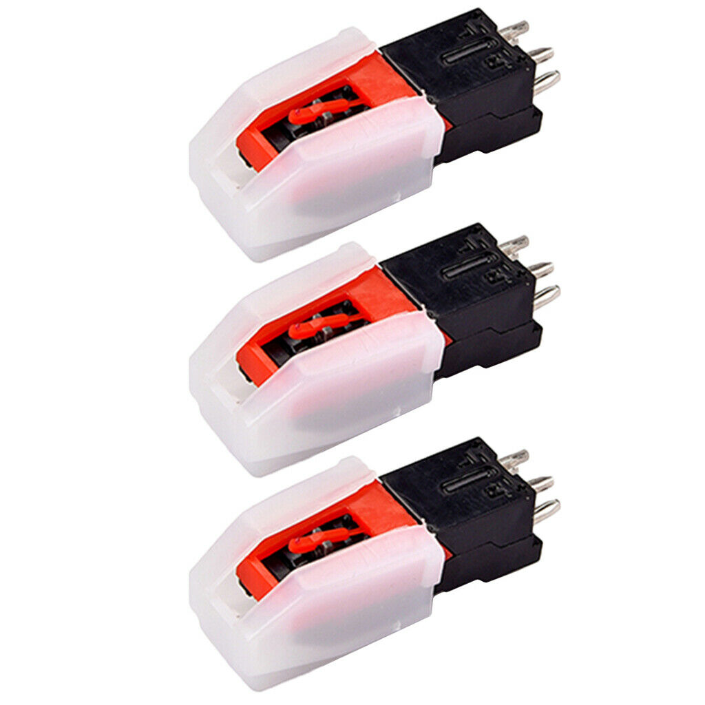 Durable Plastic Replacement Phonograph Stylus Needles DIY Pack/3pcs