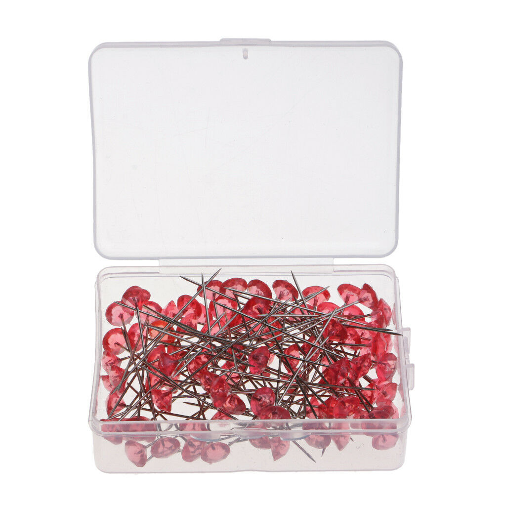 100pcs Red Diamante Diamond Head Pins for Bouquets Wedding Flowers Floristry