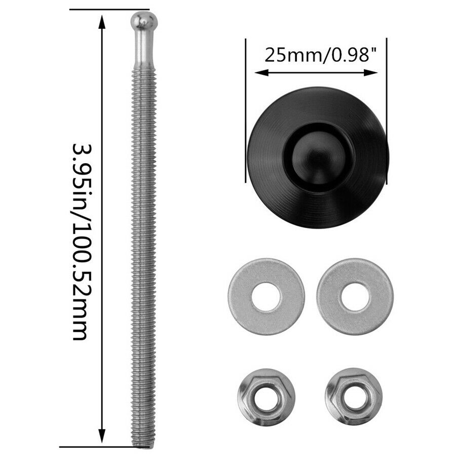 Universal Mini Quik Release Latch Fastener Hood Push Button Billet Pin Lock 25mm