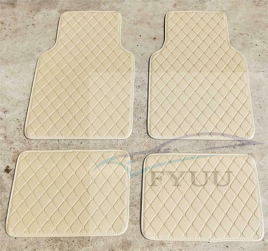 4pcs PU Leather  Car Floor Mats Front Rear Liner Weather Set Car Accessories