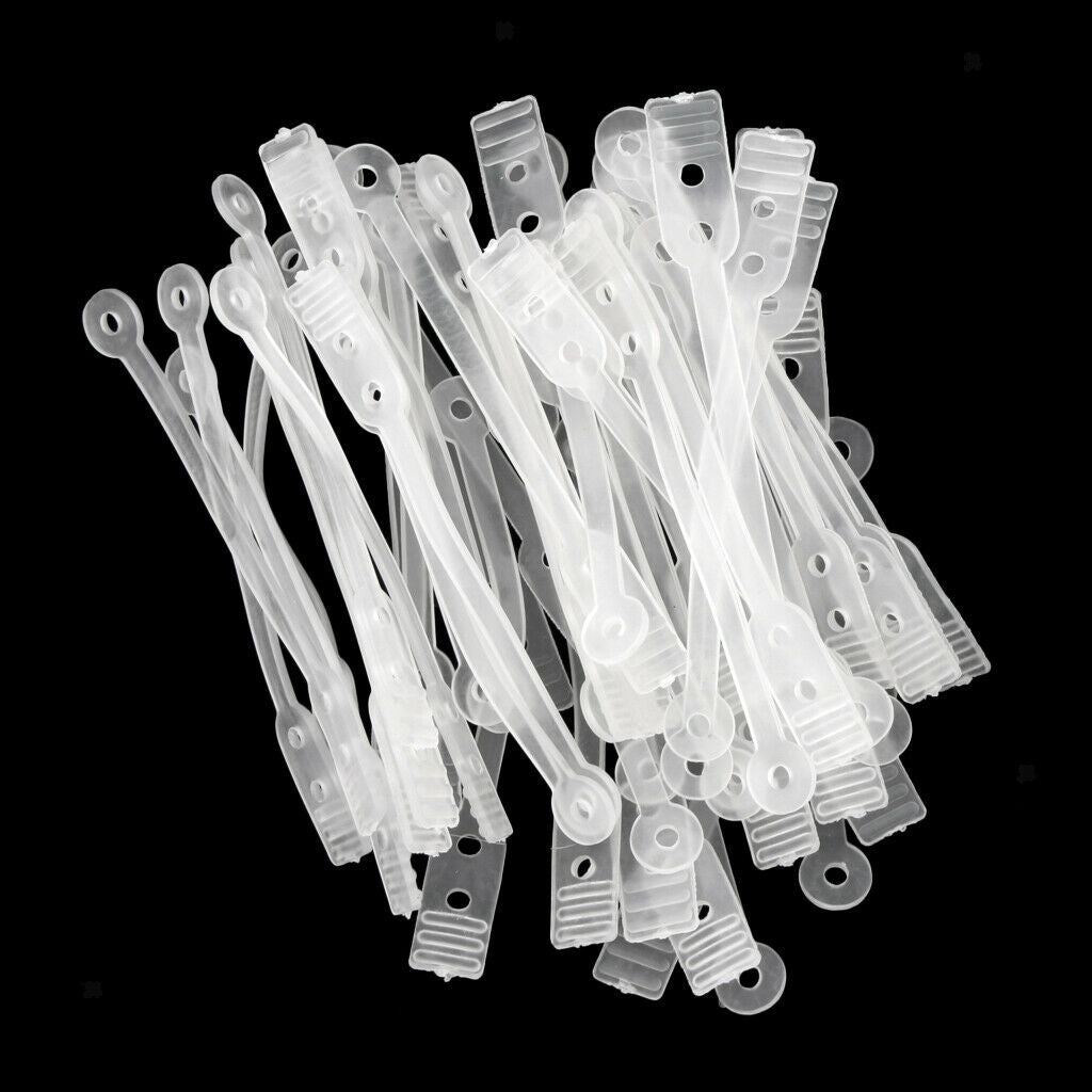 100 lot Hairdressing Curling Rods Rubber Band Clear Hair Roller Fixing Tools