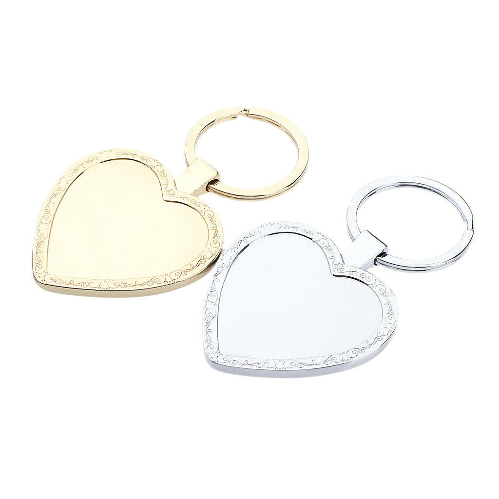 Retro Lover Keychains Metal Pocket Key Rings Bag Charm Pendant DIY Gifts