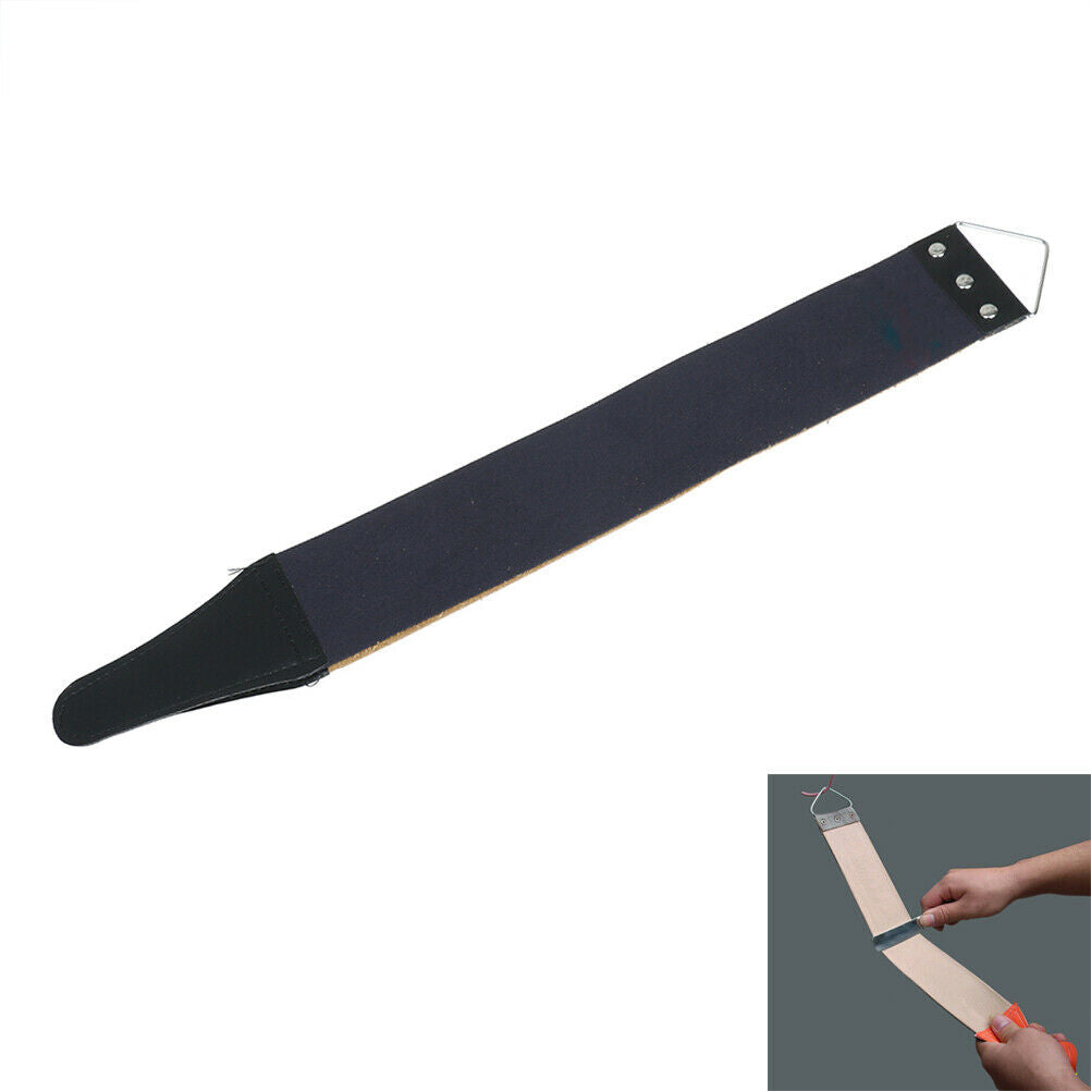1XCanvas Leather Shaving Strop Straight Razor Sharpener Strap Belt Shaving.l8