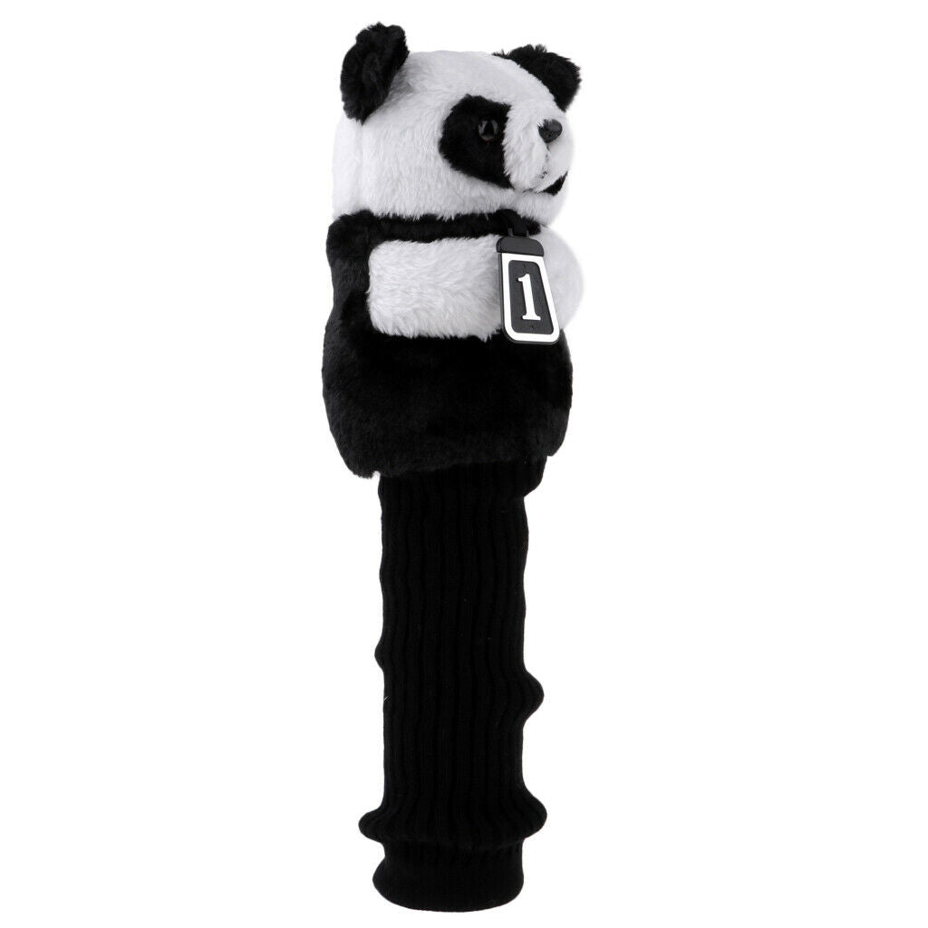 2 Pieces Novelty Animal Panda & Dog Golf Club Headcover for 460 cc/No.1 Wood