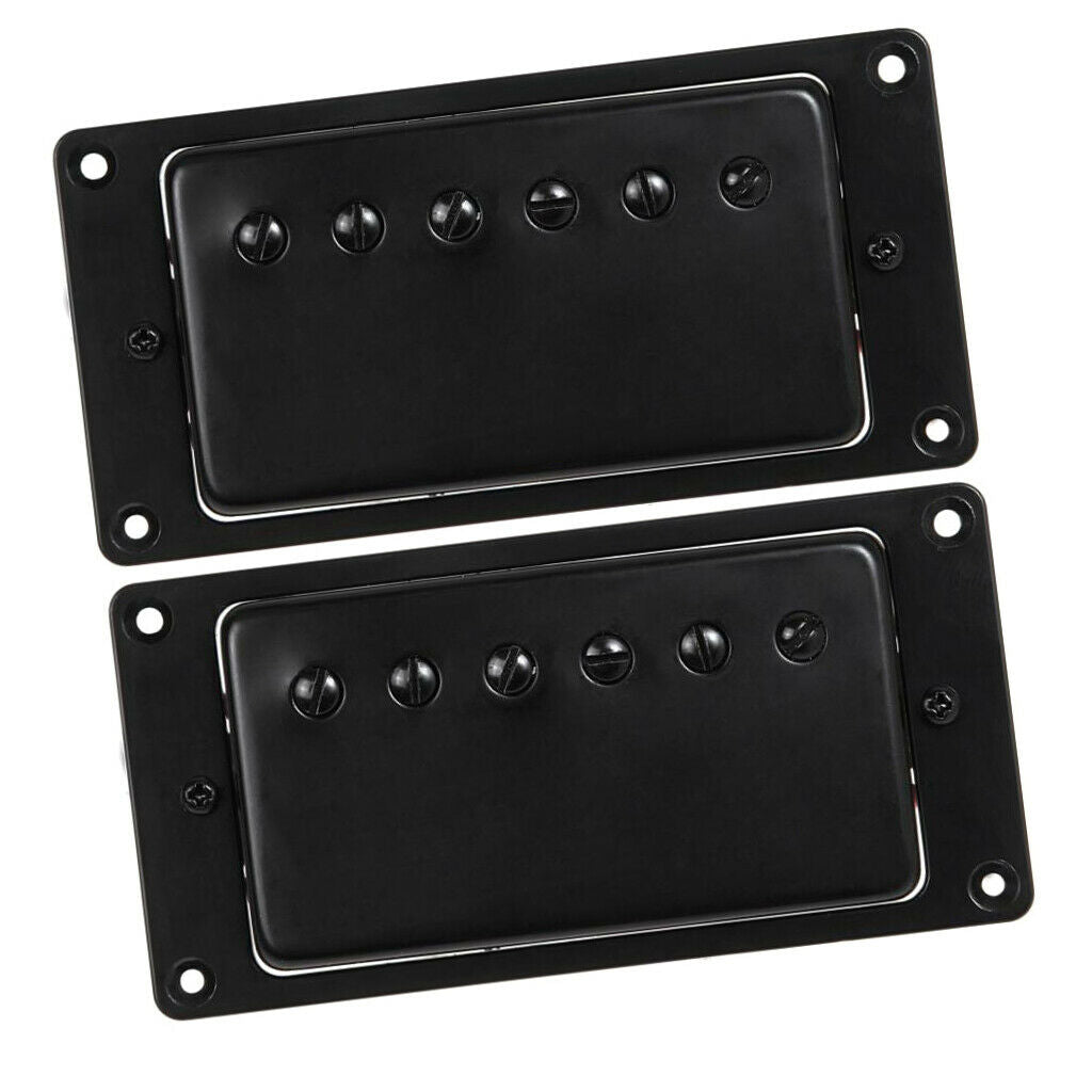2x Plastic Bobbin Electric Guitar Single Coil Pickup Screw Guitar Part Black