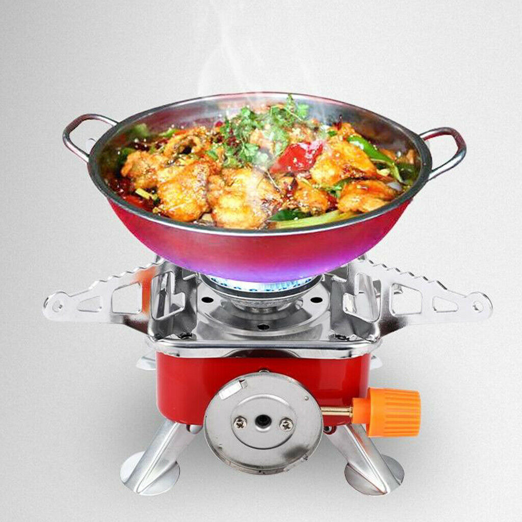 Square Camping Gas Stove Cookout Folding Butane Burner  Travel Stove