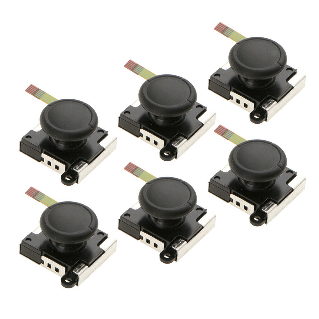 6X Replacement L/R Analog Joystick Rocker Stick Unit for NS Controller Joy-con