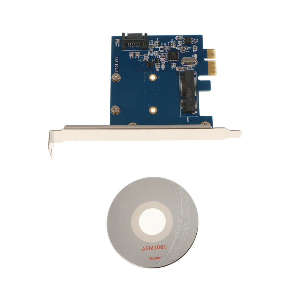 PCI-Express to mSATA3.0+SATA 3.0 HDD/SSD Converter Card ASM1061 CHIP