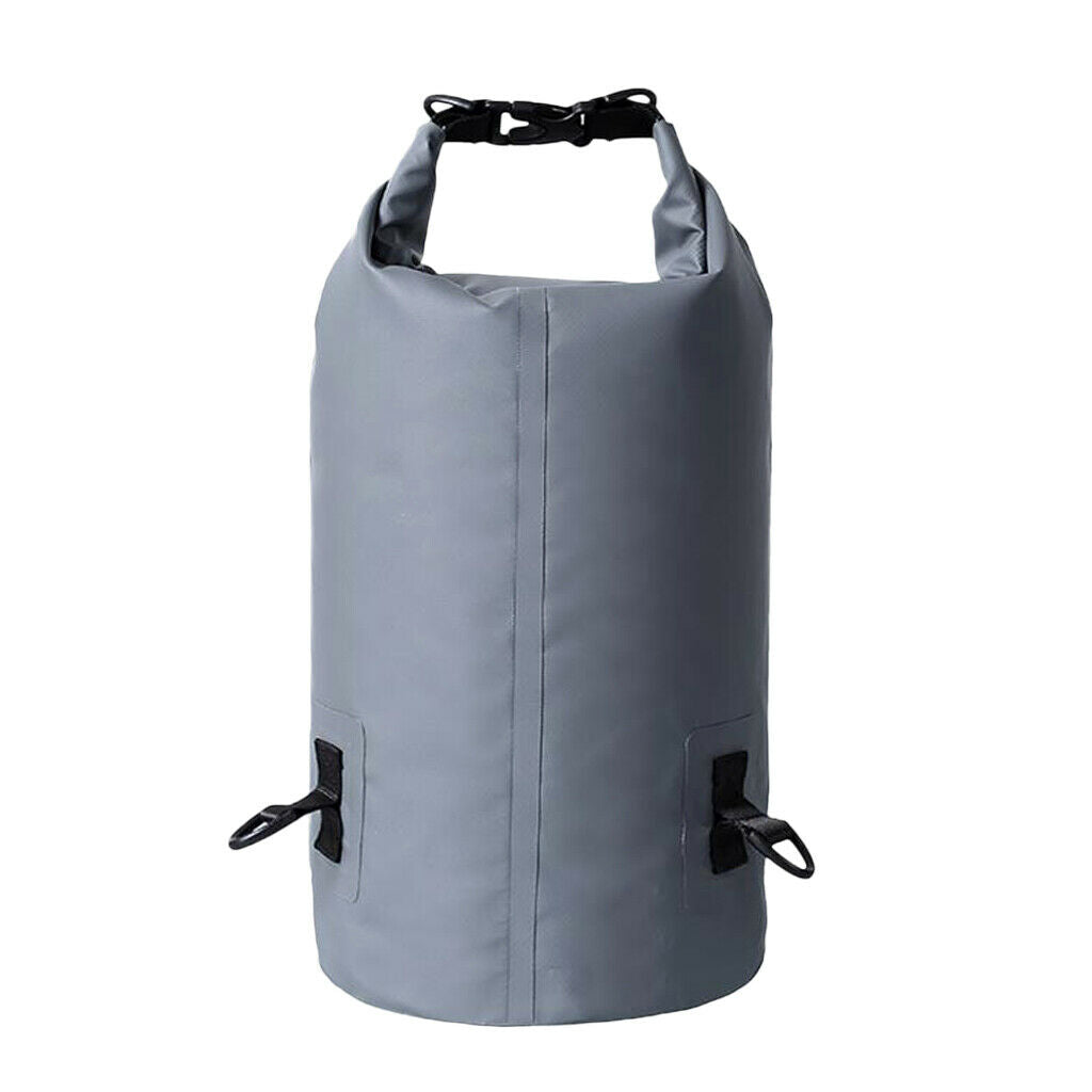 10L Waterproof Dry Bag Backpack for Beach Kayak Canoe Fishing Camping Gray