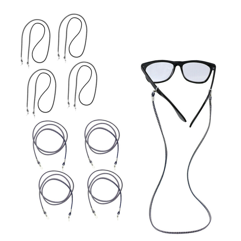 8pcs 70cm Eyeglass Chain Stainless Steel Sunglasses Cord Neck Strap Bead Holder