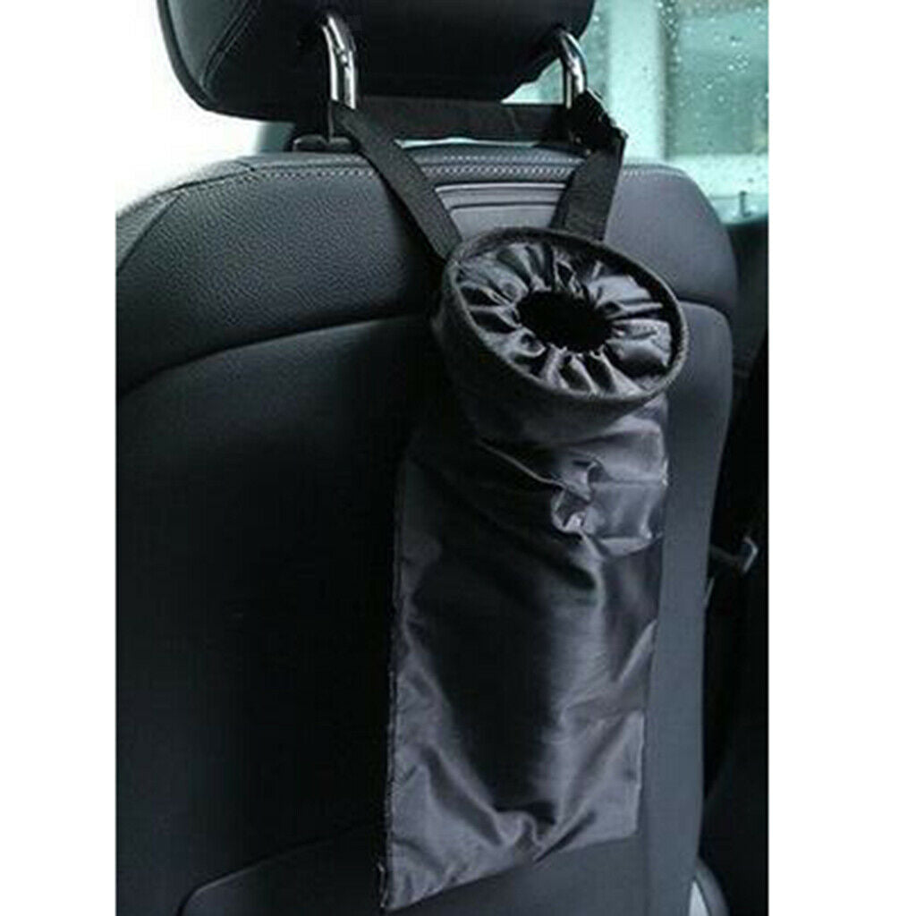 Black Car Auto Seat-back Garbage Litter Trash Hang Bag Container Organizer
