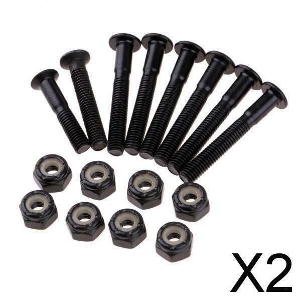2X 8 Pieces Skateboard Longboard Mounting Bolts Screws Nuts Hardware Set 35mm