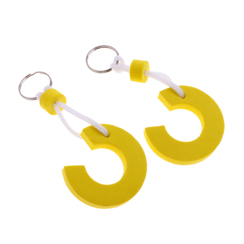 2 Pieces EVA Floating Keychain Keyring Kayak Water Sports Key Float Buoy