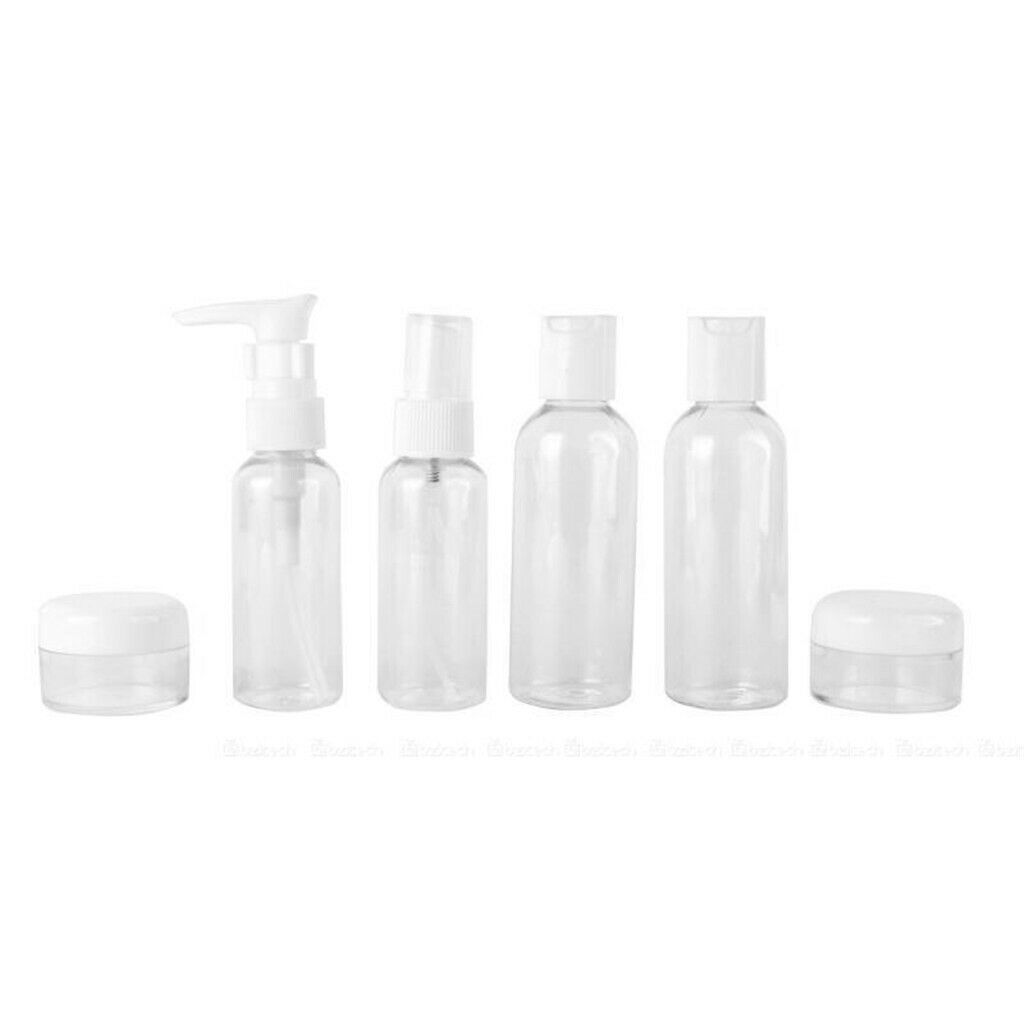 6Pcs/Pack Travel  Plastic Empty Makeup Container Liquid Lotion Bottle