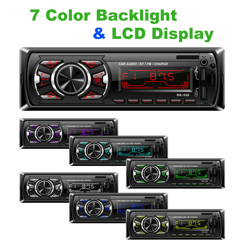 Car Stereo MP3 Hands-free Call Audio Player Color Version Steering Wheel Control
